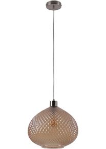 N&auml;ve N&Auml;VE Pendelleuchte "Surrat", braun, 1, &Oslash; 29cm H: 130cm, 1 Stk., Leuchten, E27 max. 40W, Gesamth&ouml;he: 130cm, Pendell&auml;nge: 90cm, Farbe:braun get&ouml;nt, Pendelleuchte