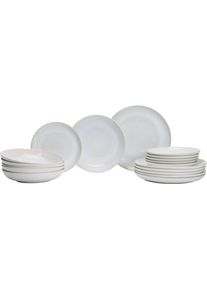 Ritzenhoff & Breker Tafelservice RITZENHOFF & BREKER "Laredo", beige (creme), 18 Stk., Steinzeug, Geschirr-Sets, Tafelservice, Teller Set, Reaktivglasur, jedes St&uuml;ck ein Unikat