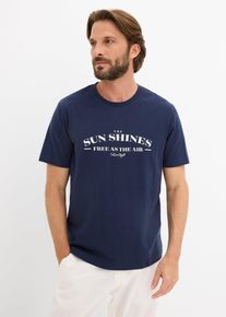 T-shirt in puro cotone biologico, Blu, Taglia 68/70 (4XL), bonprix