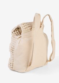 Zaino con effetto strutturato, Beige, Taglia 32x36 cm, bonprix