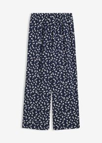 Pantaloni in jersey a trama operata, Blu, Taglia 134, bonprix
