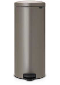 M&uuml;lleimer BRABANTIA "NewIcon Treteimer, 30L", silber (platinum), B:29,3cm H:67,9cm T:38cm &Oslash;:29,3cm, Kunststoff, Metall, M&uuml;lleimer, M&uuml;lleimer, sanft schlie&szlig;ender Deckel, mit leichter Pedalbedienung