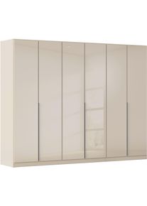 Dreht&uuml;renschrank OTTO HOME "Kleiderschrank Kleiderschr&auml;nke Schrank Garderobe AGORDO mit Glasfront", beige (beige, glas beige (champagner)), B:271cm H:210cm T:54cm, Holzwerkstoff, Schr&auml;nke, Dreht&uuml;renschrank, durchdachte Innenausstattung, in 8 Breiten und 2 H&ouml;hen MADE IN GERMANY