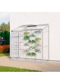 Anlehngew&auml;chshaus Vitavia "Styx 1300", silber (silberfarben), B:65cm T:192cm, Gew&auml;chsh&auml;user, Anlehngew&auml;chshaus