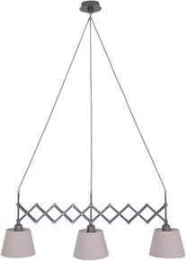 N&auml;ve N&Auml;VE Pendelleuchte "ADRIENNE", braun (braun, natur), 3, &Oslash; 52cm, 1 Stk., Leuchten, w: 52-86cm nature 3x E27 max. 40W,Material: Eisen, PVC Kunststoff, Pendelleuchte