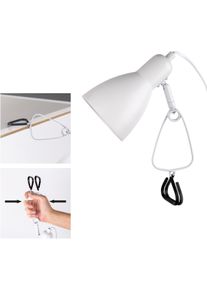 N&auml;ve N&Auml;VE Tischleuchte "MARA", wei&szlig; (wei&szlig; matt), 1, &Oslash; 10,5cm H: 28cm, 1 Stk., Leuchten, Kann durch Klammer &uuml;berall befestigt werden; Exkl.1xE14 max.18W, Tischleuchte