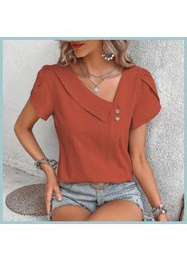 2024 Summer Vintage Solid Color Blouse for Women, Elegant Casual Slim Fit Top, Youth Fashion Shirt