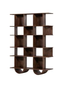 Livetastic , Dunkelbraun , Holz , Mangoholz , massiv , 6 F&auml;cher , 130x180x35 cm , stehend , Kleinm&ouml;bel, Regale, B&uuml;cherregale