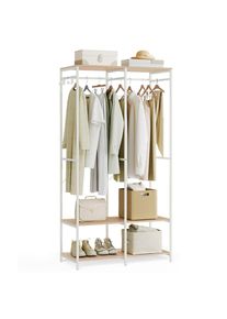 M&Ouml;BELIX M&ouml;belix , Wei&szlig;, Eiche Bianco , Metall, Holzwerkstoff , 2 F&auml;cher , 94.5x180x40 cm , ohne T&uuml;ren , Garderobe, Garderobenschr&auml;nke