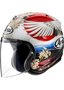 Arai SZ-R Evo Tsubasa, open face helmet , color: Black/White/Red/Gold , size: XS