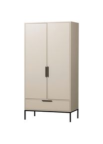 Livetastic , Hellgrau , Holz , Kiefer , massiv , 4 F&auml;cher , 1 Schublade(n) Schubladen , 100x200x53 cm , Garderobe, Garderobenschr&auml;nke