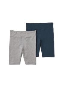 Tchibo - Legginsy - dla dzieci - rozmiar 134/140 - kolor: szary/niebieski