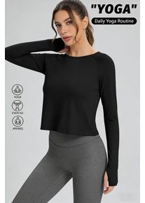 Women's Long Sleeve Yoga vest Quick Dry Breathable Sports Top O-Neck Skinny Workout vest Running Training Gym Shirts Sport swear