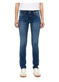 Skinny-fit-Jeans Mustang "Damen Style Quincy Skinny", Damen, Gr. 26, L&auml;nge 34, blau (702 mittelblau), Denim/Jeans, 95% Baumwolle, 3% Elastomultiester, 2% Elasthan, unifarben, skinny fit, Jeans Skinny-fit-Jeans
