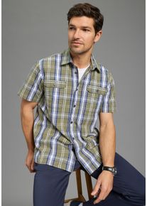MAN'S WORLD Karohemd MAN'S WORLD, Herren, Gr. M (39/40), N-Gr, gr&uuml;n kariert, Web, Obermaterial: 100% Baumwolle, kariert, bequem normal, Hemden Karohemd, Kurzarm, f&uuml;r Casualmode, Basic, Fr&uuml;hling und Sommer, aus Baumwolle, Topseller