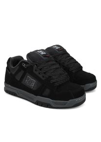 Ankleboots DC Shoes "Stag Wnt", Herren, Gr. 11(44,5), schwarz, grau, rot, Obermaterial:53.57% Leder, 33.18% Synthetikmaterial, 13.26% Microfaser;, Schuhe Ankleboots