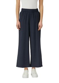 Culotte s.Oliver, Damen, Gr. 42, N-Gr, blau (navy), Web, Obermaterial: 84% Viskose, 16% Polyamid, unifarben, weit 7/8-L&auml;nge, Hosen Culotte, weite Passform, flie&szlig;ende Qualit&auml;t