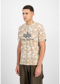 T-Shirt Alpha Industries "Basic T-Shirt BL Camo", Herren, Gr. XL, beige (sand camo), Obermaterial: 100% Baumwolle, Shirts T-Shirt