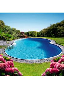 Achtformpool Clear Pool "PREMIUM MALLORCA", wei&szlig;, B:420cm H:150cm L:650cm, Schwimmbecken, Achtformpool, in verschiedenen Gr&ouml;&szlig;en inkl. Bodenschutzplane