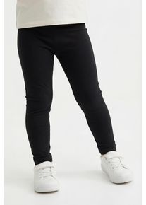 Leggings happy girls, M&auml;dchen, Gr. 98, N-Gr, schwarz, Strick, Obermaterial: 60% Polyester, 35% Baumwolle, 5% Elasthan, unifarben, eng kn&ouml;chellang, Hosen Leggings, w&auml;rmend und elastisch