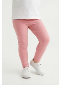 Leggings happy girls, M&auml;dchen, Gr. 122, N-Gr, rosa (dusty rose), Jersey, Obermaterial: 95% Baumwolle, 5% Elasthan, unifarben, skinny fit kn&ouml;chellang, Hosen Leggings, in Basic-Form