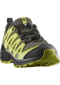 Wanderschuh Salomon "XA PRO V8", Damen, Gr. 31, gr&uuml;n (urban chic, schwarz, schwarz citron), Synthetik, Textil, Schuhe Wanderschuh, f&uuml;r Kinder & Jugendliche