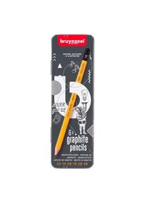 Bruynzeel Teens Burotek Tin 6 Graphite Pencils