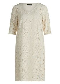 Betty Barclay - Spitzen-Kleid mit V-Ausschnitt, weiss, Gr. 44, Baumwolle