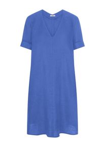 Riani - Kleid mit V-Ausschnitt, blau, Gr. 46, Leinen