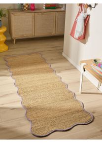 benuta Pop Jute Rug Mambo Purple 70x200 cm - Jute Hallway Runners