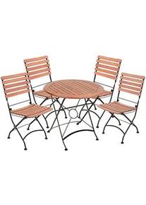 Garden Pleasure Gartenm&ouml;bel-Set Wien 5-tlg. klappbar Holz