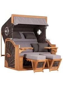 DeVries Strandkorb Seaside XXL Teak 2-Sitzer