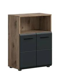 Midischrank Ice Schwarz/Eiche dunkel