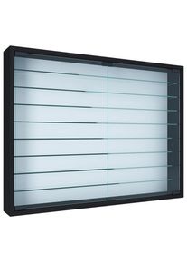 Mid.you , Schwarz , Holzwerkstoff , 8 F&auml;cher , 80x60x10 cm , h&auml;ngend , Kleinm&ouml;bel, Vitrinen, H&auml;ngevitrinen