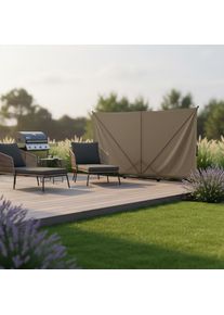 siena GARDEN , Anthrazit, Taupe , Metall, Textil , 280x150 cm , Freizeit im Garten, Gartenaccessoires, Sichtschutz Balkon & Garten