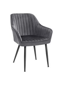 M&Ouml;BELIX M&ouml;belix , Grau , Metall, Kunststoff, Textil, Holzwerkstoff , F&uuml;llung: Schaumstoff , 62.5x85x60 cm , Esszimmer, Esszimmerst&uuml;hle, St&uuml;hle