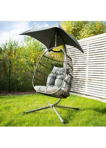 TV - Unser Original , Grau , Metall , Gartenm&ouml;bel, Relaxm&ouml;bel, H&auml;ngesessel