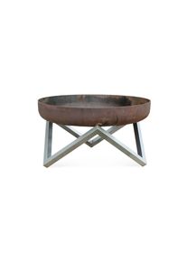 M&Ouml;BELIX M&ouml;belix , Rostfarben, Edelstahlfarben , Metall , 63x36x63 cm , Made in Europe, Handmade in Europe , abnehmbare Standf&uuml;&szlig;e, hitzebest&auml;ndig ,