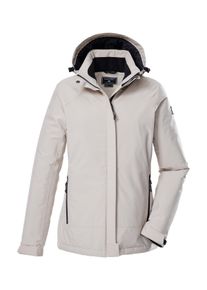 Funktionsjacke Killtec "KOW 250 WMN JCKT", Damen, Gr. 46, beige (helltaupe), Obermaterial: 100% Polyester;Futter: 100% Polyester;F&uuml;llung: 100% Polyester, Jacken Funktionsjacke, Wasserdichte Damenjacke, atmungsaktiv, abnehmbare Kapuze