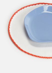 Tischset aus Bio Baumwolle mit Cord (2er Pack), rot, Gr&ouml;&szlig;e 38x38 cm, 100% Baumwolle, bonprix