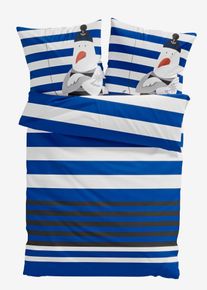 Baumwollmix-Bettw&auml;sche, blau, Gr&ouml;&szlig;e 135x200 cm, mit Baumwolle, bonprix