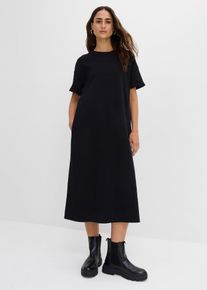 Shirtkleid aus fester Interlock-Qualit&auml;t mit Taschen, schwarz, Gr&ouml;&szlig;e 52/54 (XXL), 100% Baumwolle, bonprix
