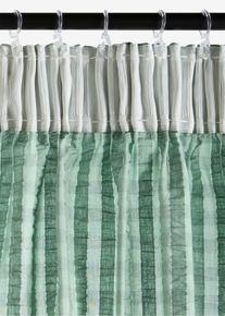 Bio Baumwoll Vorhang in Seersucker Qualit&auml;t (1er Pack), gr&uuml;n, Gr&ouml;&szlig;e 145x110 cm, 100% Baumwolle, bonprix
