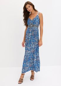 Maxikleid mit Applikationen, blau, Gr&ouml;&szlig;e 40/42 (M), bonprix