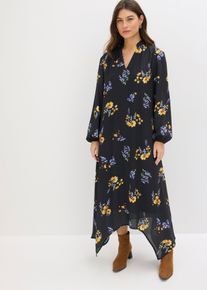 Chiffonkleid, schwarz, Gr&ouml;&szlig;e 46, bonprix