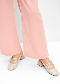 Slingpumps in Lack-Optik, beige, Gr&ouml;&szlig;e 37, bonprix