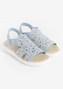 Marco Tozzi Plateau-Sandaletten mit Glitzer, blau, Gr&ouml;&szlig;e 40, bonprix