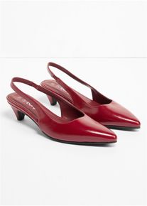 Slingpumps mit niedrigem Absatz, rot, Gr&ouml;&szlig;e 40, bonprix
