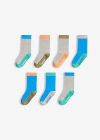 Socken mit Bio-Baumwolle (7er Pack), grau, Gr&ouml;&szlig;e 31-34, mit Baumwolle, bonprix