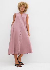 Blusenkleid aus Musselin, lila, Gr&ouml;&szlig;e 50, 100% Baumwolle, bonprix